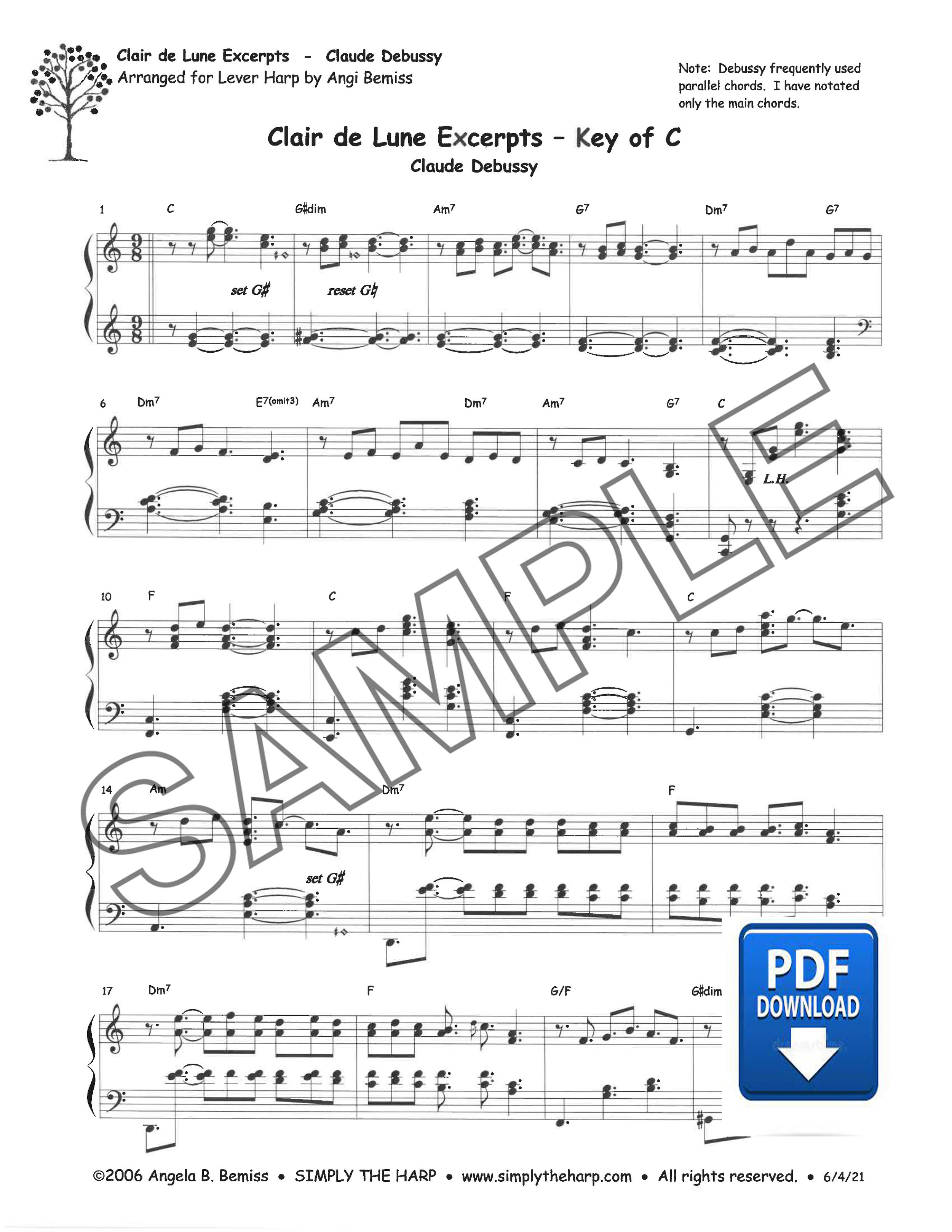 Clair de Lune - PDF Download — Virginia Harp Center